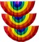 3-Pack Rainbow Pride Flag Bunting, 4 x 2-Feet Decorative 6-Color Design